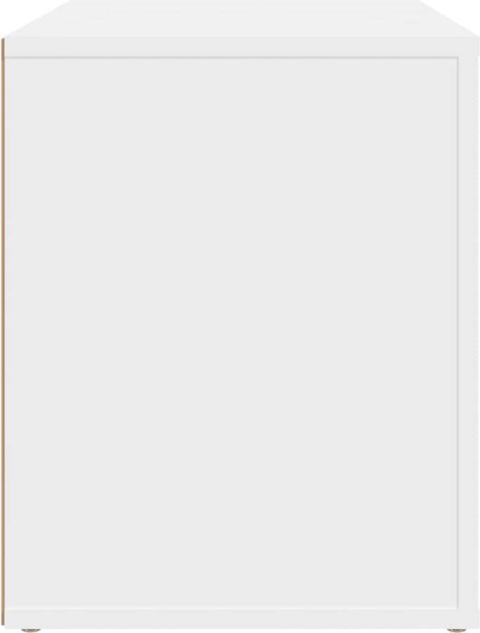 The Living Store Nachtkastje 60 x 36 x 45 cm Wit Hoge Kwaliteit Nachtkastje Nachtkast Meubilair Slaapkamer Houten Meubels - Foto 3