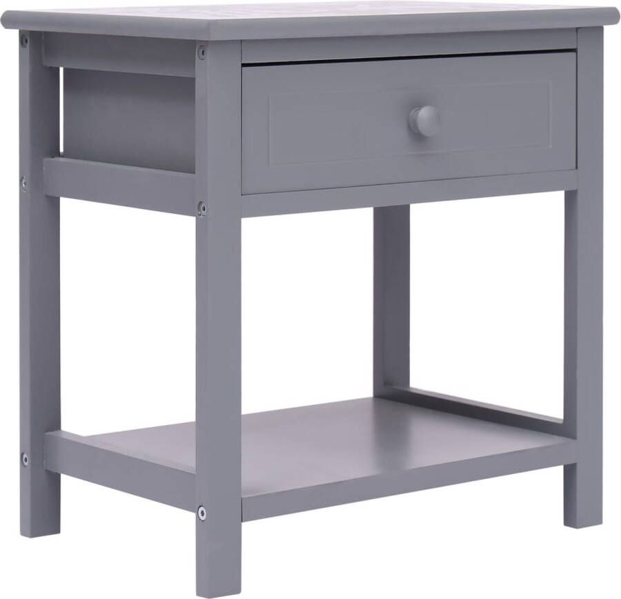 The Living Store Nachtkastje Grey 40 x 29 x 42 cm Smooth drawer Easy assembly - Foto 2