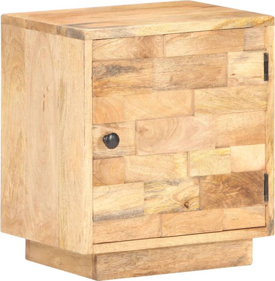 The Living Store Nachtkastje Mangohout 40 x 30 x 45 cm Natuurlijke Timberafwerking Nachtkastje Mangohout Meubilair Vintage Kast Retro Kast Slaapkamermeubelen - Foto 2