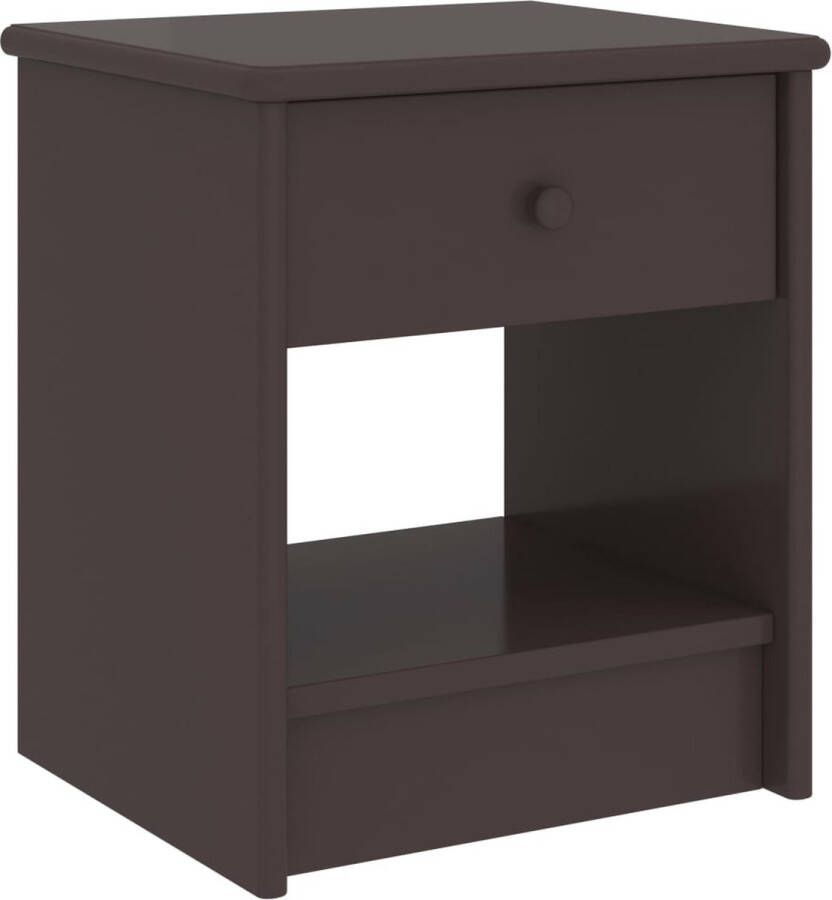 The Living Store Nachtkastje Massief Grenenhout Bedtafeltje Donkerbruin 35x30x40cm Massief Grenenhout Nachtkastje Bedtafel Meubilair Kamermeubilair Grenenhout - Foto 2