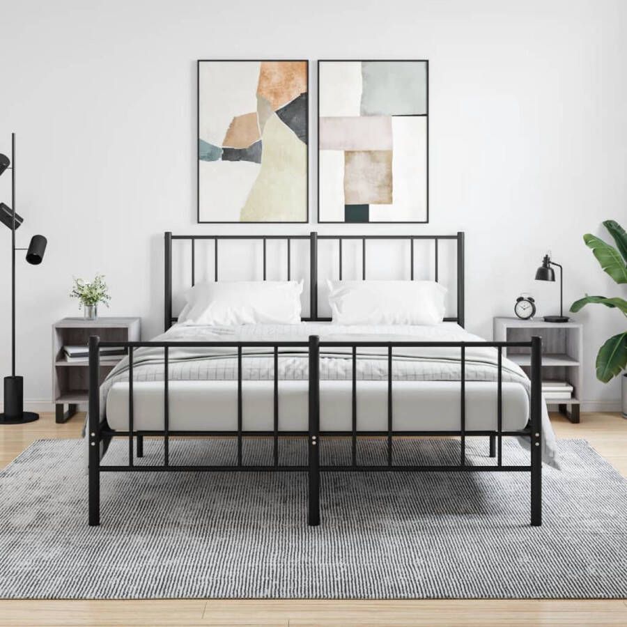 The Living Store Nachtkastje Opbergruimte Stabiel blad Grijs Sonoma Eiken 40 x 30 x 50 cm Nachtkastje Kastje Slaapkamermeubel Houten Meubel Grijze Kamer - Foto 2