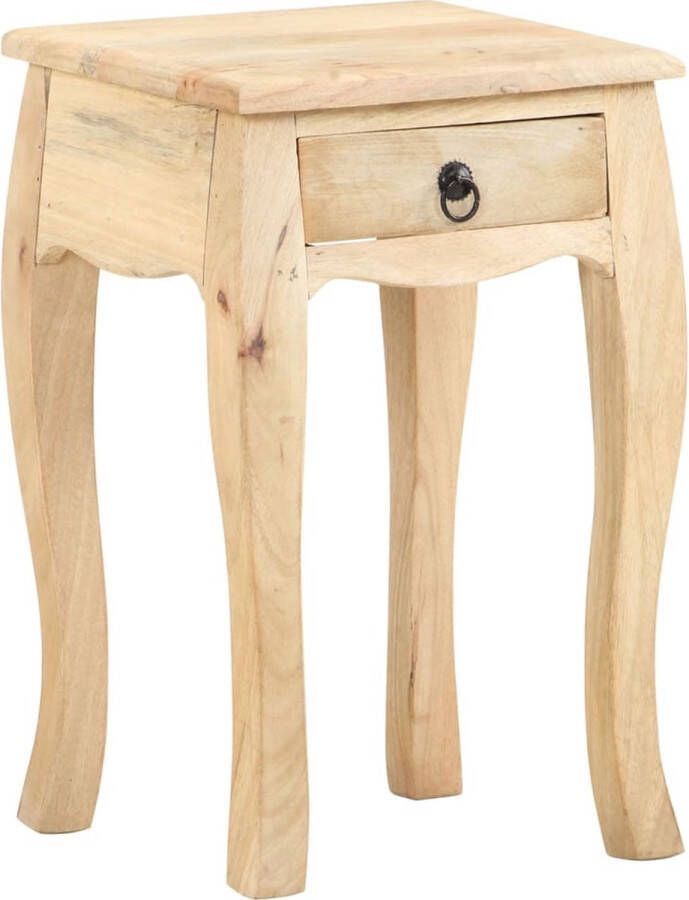 The Living Store Nachtkastje Rustiek Mangohout 28x28x45 cm Massief Mangohout Nachtkastje Mangohout Meubilair Kamermeubilair Slaapkamers - Foto 4