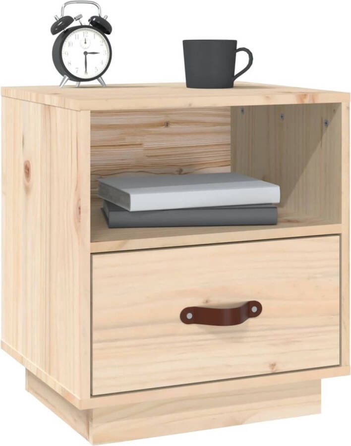 The Living Store Nachtkastjes 2 st 40x34x45 cm massief grenenhout Kast - Foto 2