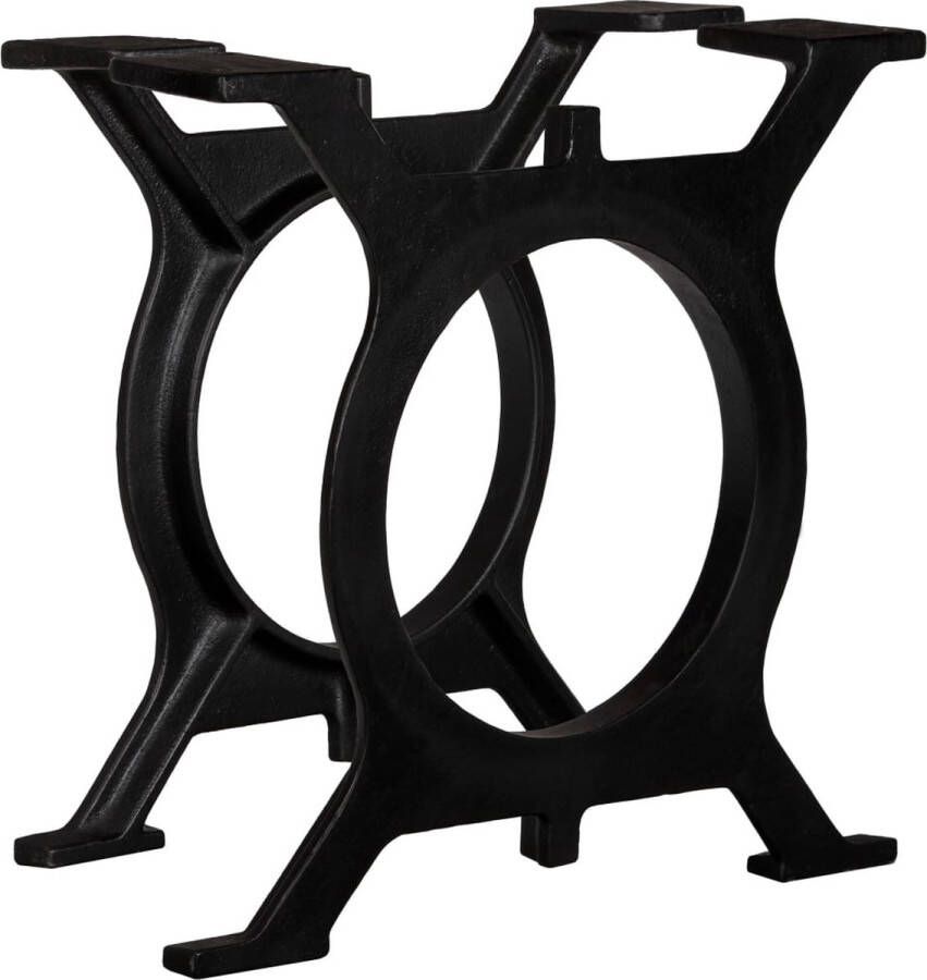 VidaXL The Living Store O-frame salontafelpoten 45 x 42 cm zwart gietijzer - Foto 3