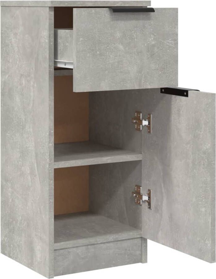 VidaXL Dressoir 30x30x70 cm bewerkt hout betongrijs Dressoir Houten Dressoir Grijze Dressoir Compact Dressoir Minimalistisch Dressoir - Foto 2