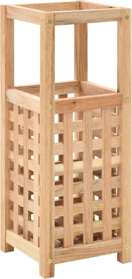 The Living Store Parapluhouder Walnotenhout en multiplex 18x18x50 cm Houten Paraplubak Paraplu Houder Paraplu Standaard Decoratief Wanddecoratie Vintage Woonaccessoires