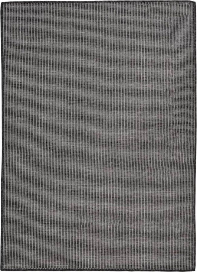 The Living Store Platgeweven Tuinkleed Grijs 200 x 280 cm Weer- en UV-bestendig 100% PP Tuintapijten Outdoor Tapijt Plat Geweven Tapijt Patio Tapijt Balkon Tapijt - Foto 2