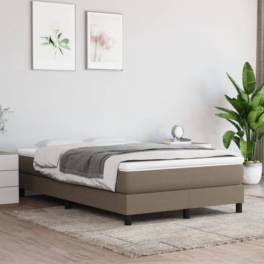 The Living Store Pocketveringmatras Comfort Bedmatras 120 x 200 x 20 cm Wit en taupe Pocketveringmatras Matras Bedmatras Tweepersoonsmatras Taupecolor - Foto 2