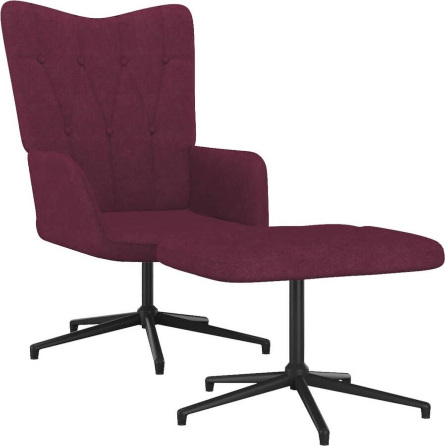 The Living Store Relaxstoel Relaxfauteuil Paars 62x68x98cm - Foto 2