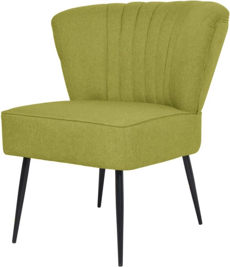 The Living Store Retro Cocktailstoel Groen 64x73x81 cm Dik gevuld met schuim Multiplex en grenenhout frame Retro Fauteuil Groene Lounge Stoel Vintage Stoel Eetkamerstoel Gezellige Stoel - Foto 3