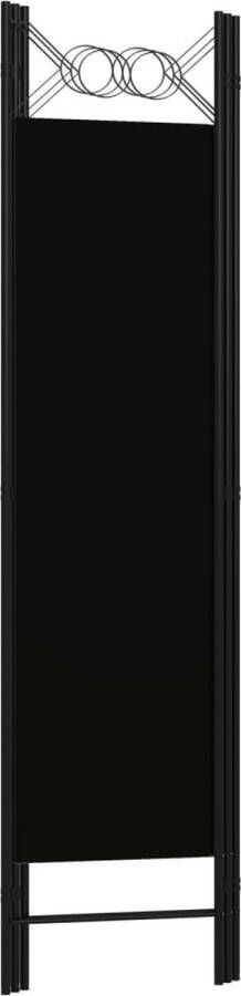 The Living Store Ruimteverdeler 120 x 180 cm Zwart 100% polyester Kamerscherm Scheidingswand Paravent Privacy Screen Ruimtescheider - Foto 3