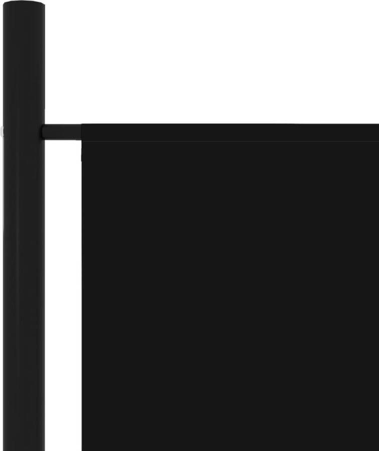 The Living Store Ruimteverdeler 3 panelen 150 x 180 cm Zwart Stof IJzer Kamerscherm Scheidingswand Privacy Screen Ruimtescheider Zwarte Wanddecoratie - Foto 2