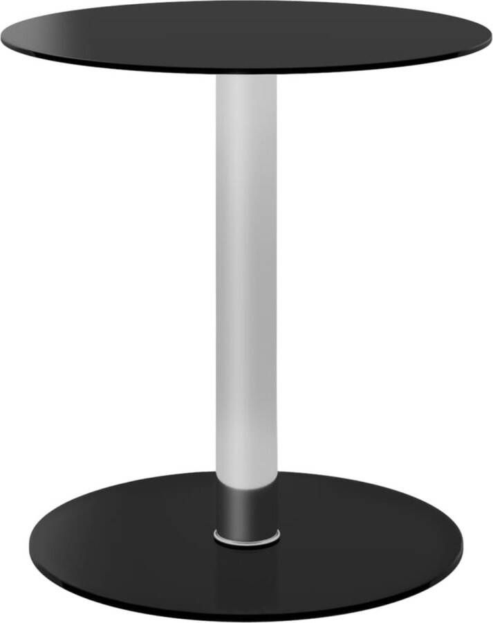 The Living Store Salontafel Gehard glas 40x50 cm Zwart Salontafel Zwarte Salontafel Glazen Salontafel Modern Design Bijzettafel - Foto 2