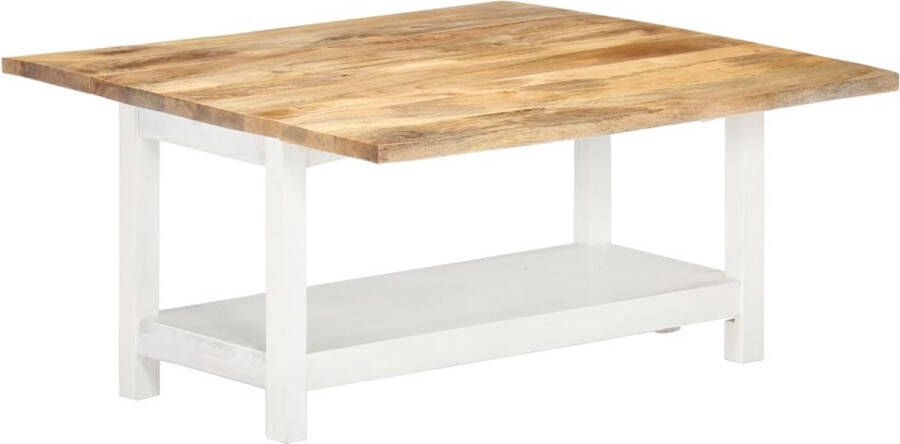 The Living Store Salontafel Mangohout Natuurlijke afwerking 90x45x45cm Verlengbaar - Foto 2