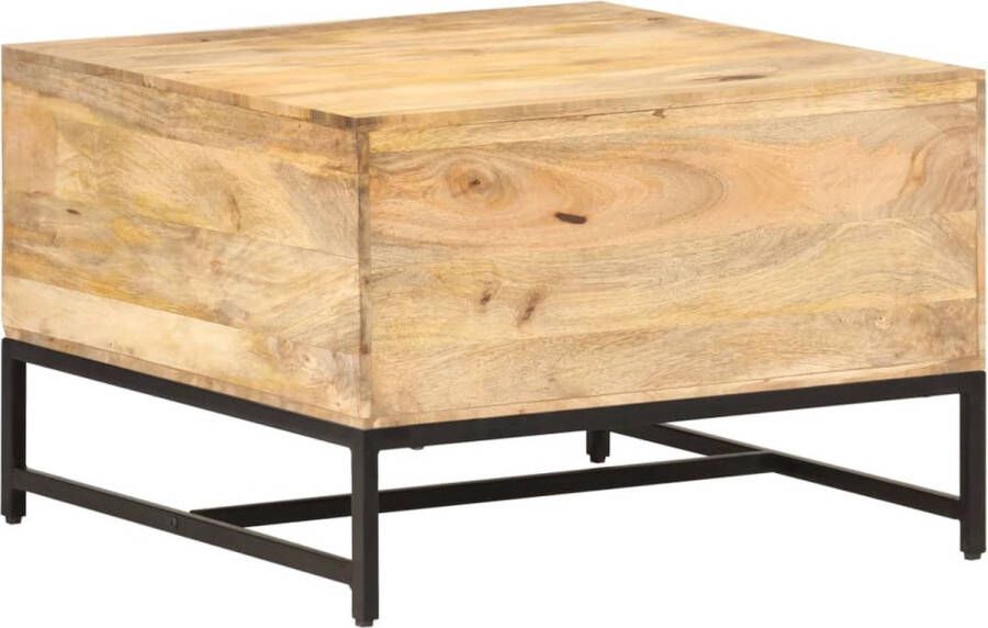 The Living Store Salontafel Massief Mangohout 67x67x45 cm Rustieke stijl - Foto 2