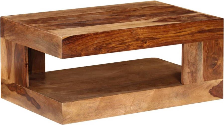 The Living Store Sheesham Salontafel Handgemaakt 80x50x35 cm Massief hout - Foto 2