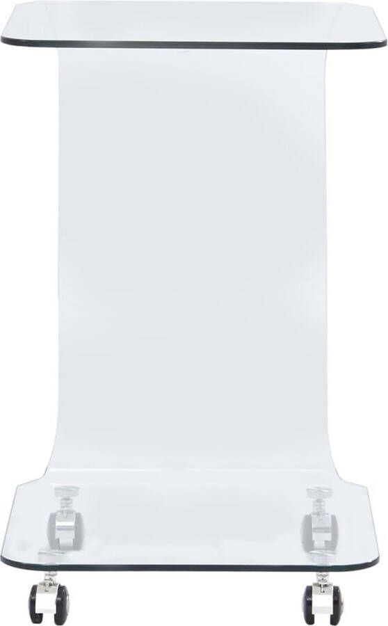 The Living Store Salontafel Minimalistisch Transparant 45x40x63 cm Gehard veiligheidsglas 8 mm dikte Salontafel Koffietafel Minimalistische Meubels Transparant Glas Modern Interieur