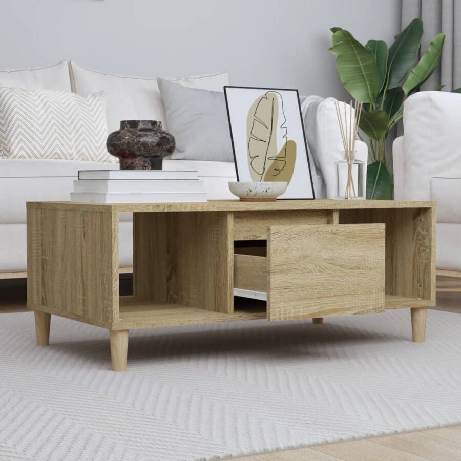 The Living Store Salontafel Sonoma Eiken 90 x 50 x 36.5 cm Duurzaam Houten Ontwerp - Foto 2