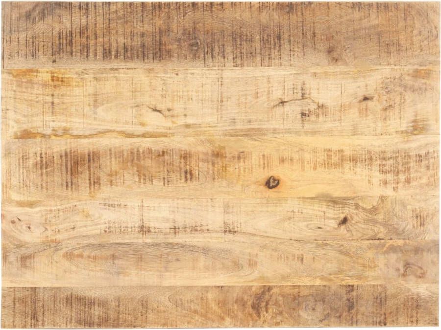The Living Store Salontafelblad Massief Mangohout 70 x 60 cm Ruwe Afwerking Tafeltje Tafelblad Mangohout Industrieel Design Vintage Tafel - Foto 3