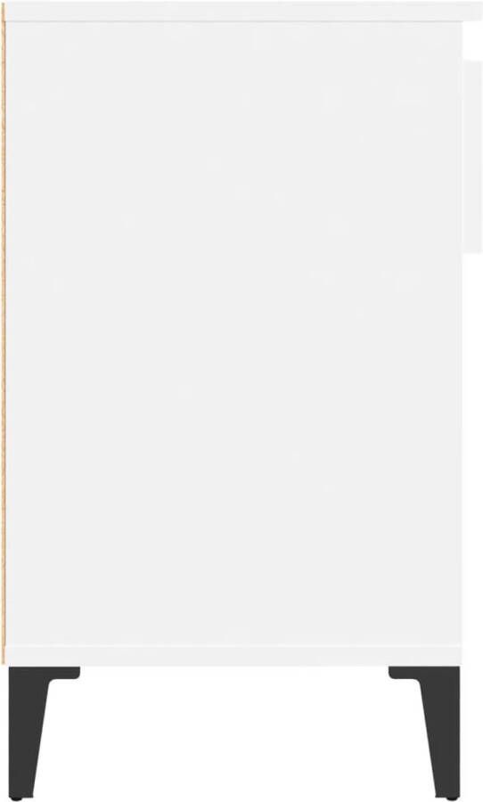 The Living Store Schoenenkast 102 x 36 x 60 cm Duurzaam bewerkt hout Metalen poten Voldoende opbergruimte Schoenenkast Houten Schoenenkast Schoenen Organisatie Bergruimte Entreetafel - Foto 2