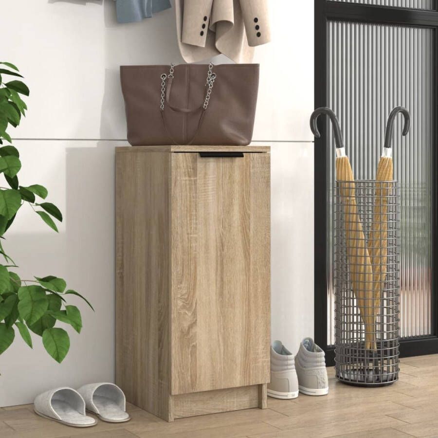 The Living Store Schoenenkast 30x35x70 cm bewerkt hout sonoma eikenkleurig Schoenenkast - Foto 2