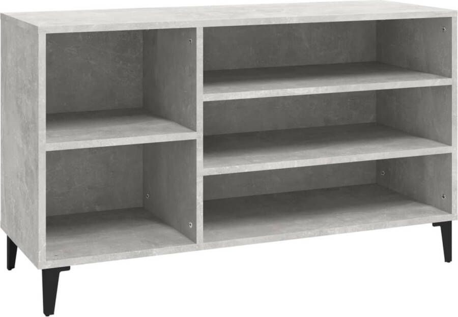 The Living Store Schoenenkast Betongrijs 102 x 36 x 60 cm - Foto 2