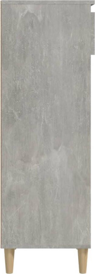 The Living Store Schoenenkast bewerkt hout 40 x 36 x 105 cm betongrijs Schoenenkast Schoenen Rek Bergruimte Entreehal Woonkamer - Foto 2