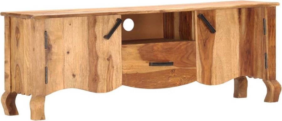 The Living Store Sheesham TV-meubel 115 x 30 x 42 cm Massief hout Uniek design - Foto 2