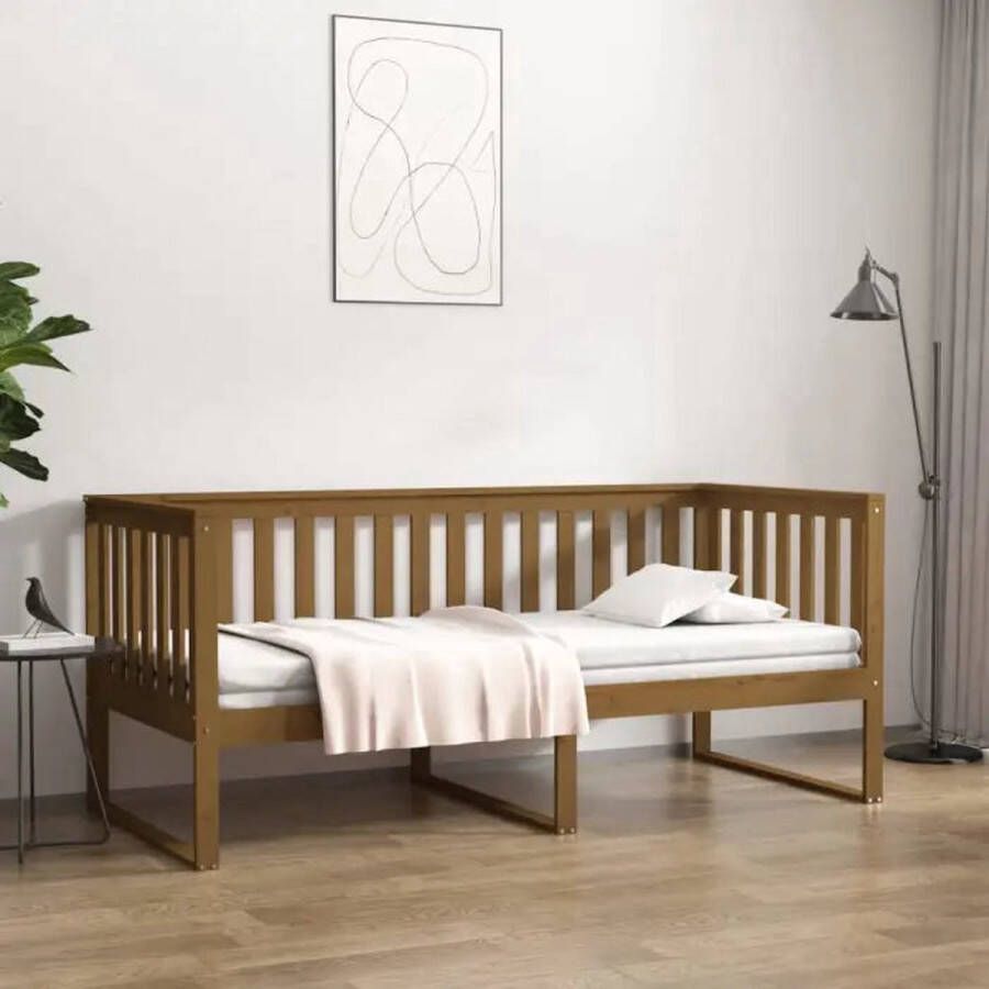 The Living Store Slaapbank Massief Grenenhout 207 x 106 x 90 cm Honingbruin