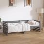 The Living Store Slaapbank 80x200 cm massief grenenhout grijs Slaapbank Slaapbanken Bedbank Bed Bedframe Houten Bedframe Bedbodem Logeerbed Slaapmeubel Ledikant Bedbanken - Thumbnail 2