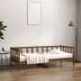 The Living Store Slaapbank 80x200 cm massief grenenhout honingbruin Slaapbank Slaapbanken Bedbank Bed Bedframe Houten Bedframe Bedbodem Logeerbed Slaapmeubel Ledikant Bedbanken - Thumbnail 1