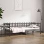 The Living Store Slaapbank 90x190 cm massief grenenhout grijs Slaapbank Slaapbanken Bedbank Bed Bedframe Houten Bedframe Bedbodem Logeerbed Slaapmeubel Ledikant Bedbanken - Thumbnail 1