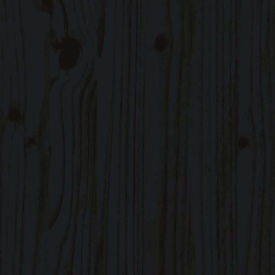 The Living Store Slaapbank 90x190 cm massief grenenhout zwart Slaapbank Slaapbanken Bedbank Bed Bedframe Houten Bedframe Bedbodem Logeerbed Slaapmeubel Ledikant Bedbanken