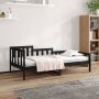 The Living Store Slaapbank 90x190 cm massief grenenhout zwart Slaapbank Slaapbanken Bedbank Bed Bedframe Houten Bedframe Bedbodem Logeerbed Slaapmeubel Ledikant Bedbanken - Thumbnail 2