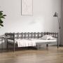 The Living Store Slaapbank 90x200 cm massief grenenhout grijs Slaapbank Slaapbanken Bedbank Bed Bedframe Houten Bedframe Bedbodem Logeerbed Slaapmeubel Ledikant Bedbanken - Thumbnail 1