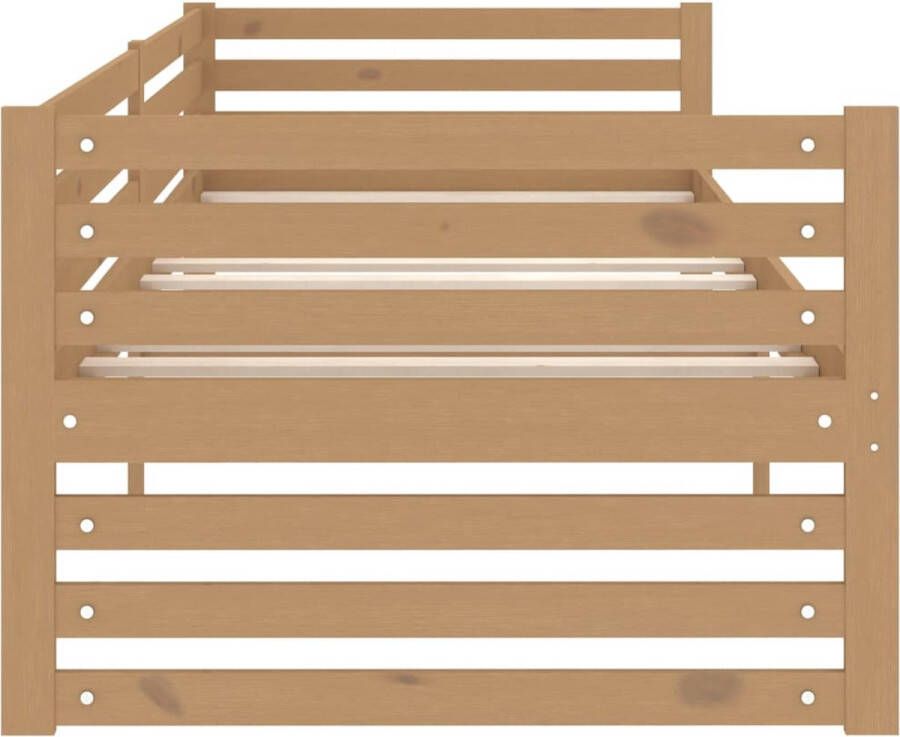 The Living Store Bedbank massief grenenhout honingbruin 90x200 cm Bedbank Bedbanken Bed Bank Bed Banken Slaapbank Slaapbanken Slaap Bank Slaap Banken Houten Bedbank Houten Bedbanken Houten Slaapbank