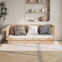 The Living Store Slaapbank 80x200 cm massief grenenhout Slaapbank Slaapbanken Bedbank Bed Bedframe Houten Bedframe Bedbodem Slaapmeubel Ledikant Bedbanken Bedden - Thumbnail 2