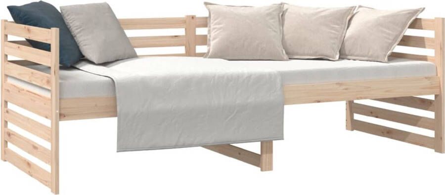 The Living Store Slaapbank 80x200 cm massief grenenhout Slaapbank Slaapbanken Bedbank Bed Bedframe Houten Bedframe Bedbodem Logeerbed Slaapmeubel Ledikant Bedbanken - Foto 3