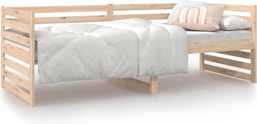 The Living Store Slaapbank 80x200 cm massief grenenhout Slaapbank Slaapbanken Bedbank Bed Bedframe Houten Bedframe Bedbodem Logeerbed Slaapmeubel Ledikant Bedbanken - Foto 2