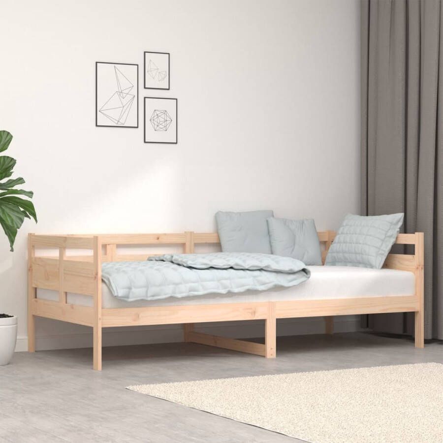The Living Store Slaapbank massief grenenhout 90 x 200 cm Slaapbank Slaapbanken Bedbank Bed Bedframe Houten Bedframe Bedbodem Slaapmeubel Ledikant Bedbanken Bedden