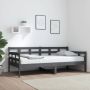 The Living Store Slaapbank massief grenenhout grijs 90x190 cm Slaapbank Slaapbanken Bedbank Bed Bedframe Houten Bedframe Bedbodem Logeerbed Slaapmeubel Ledikant Bedbanken - Thumbnail 1