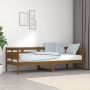 The Living Store Slaapbank massief grenenhout honingbruin 80x200 cm Slaapbank Slaapbanken Bedbank Bed Bedframe Houten Bedframe Bedbodem Slaapmeubel Ledikant Bedbanken Bedden - Thumbnail 3