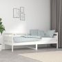 The Living Store Slaapbank massief grenenhout wit 80x200 cm Slaapbank Slaapbanken Bedbank Bed Bedframe Houten Bedframe Bedbodem Slaapmeubel Ledikant Bedbanken Bedden - Thumbnail 1