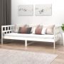 The Living Store Slaapbank massief grenenhout wit 90x200 cm Slaapbank Slaapbanken Bedbank Bed Bedframe Houten Bedframe Bedbodem Logeerbed Slaapmeubel Ledikant Bedbanken - Thumbnail 1