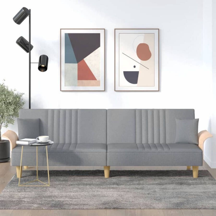 The Living Store Slaapbank Lichtgrijs 224 x 89 x 70 cm Verstelbare rugleuning Comfortabele zitting Duurzaam materiaal Slaapbank Sofa Bed Tweepersoonsbed Comfortabele Zitzitting Designmeubel - Foto 3