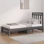 The Living Store Slaapbank uitschuifbaar massief grenenhout grijs 2x(90x190) cm Slaapbank Slaapbanken Bedbank Bed Bedframe Houten Bedframe Bedbodem Logeerbed Slaapmeubel Ledikant Bedbanken - Thumbnail 1