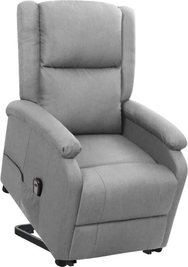 The Living Store Relaxfauteuil Elektronisch verstellen Lichtgrijs stof 70 x 89 x 103.5 cm Voor ouderen en rugklachten - Foto 2