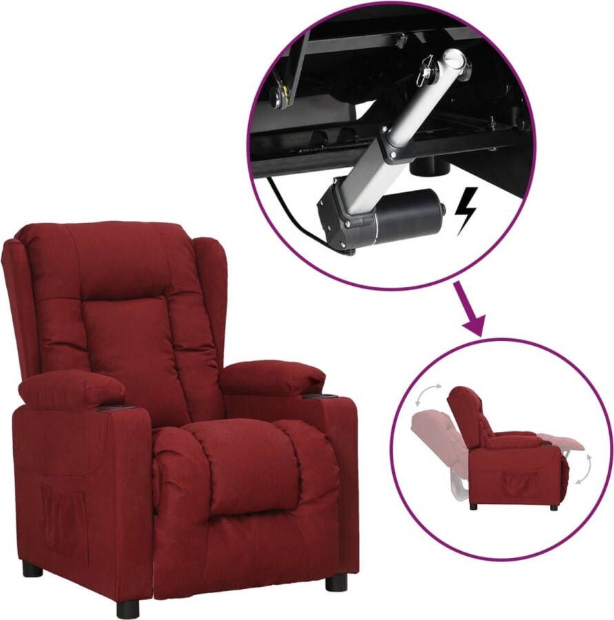 The Living Store Sta-opstoel Wijnrood Verstelbaar 72.5 x 96 x 99.5 cm Comfortabel - Foto 3