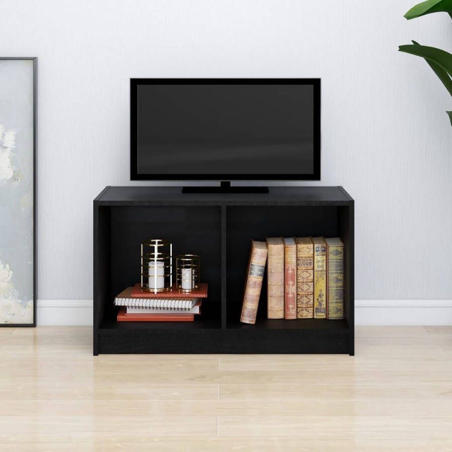 The Living Store Stereokast TV-meubel 70x33x42cm zwart - Foto 2