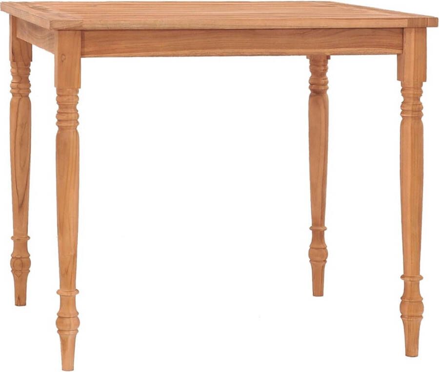 The Living Store Batavia Houten Tafel 85x85x75 cm Duurzaam Teakhout Waterbasisafwerking - Foto 2